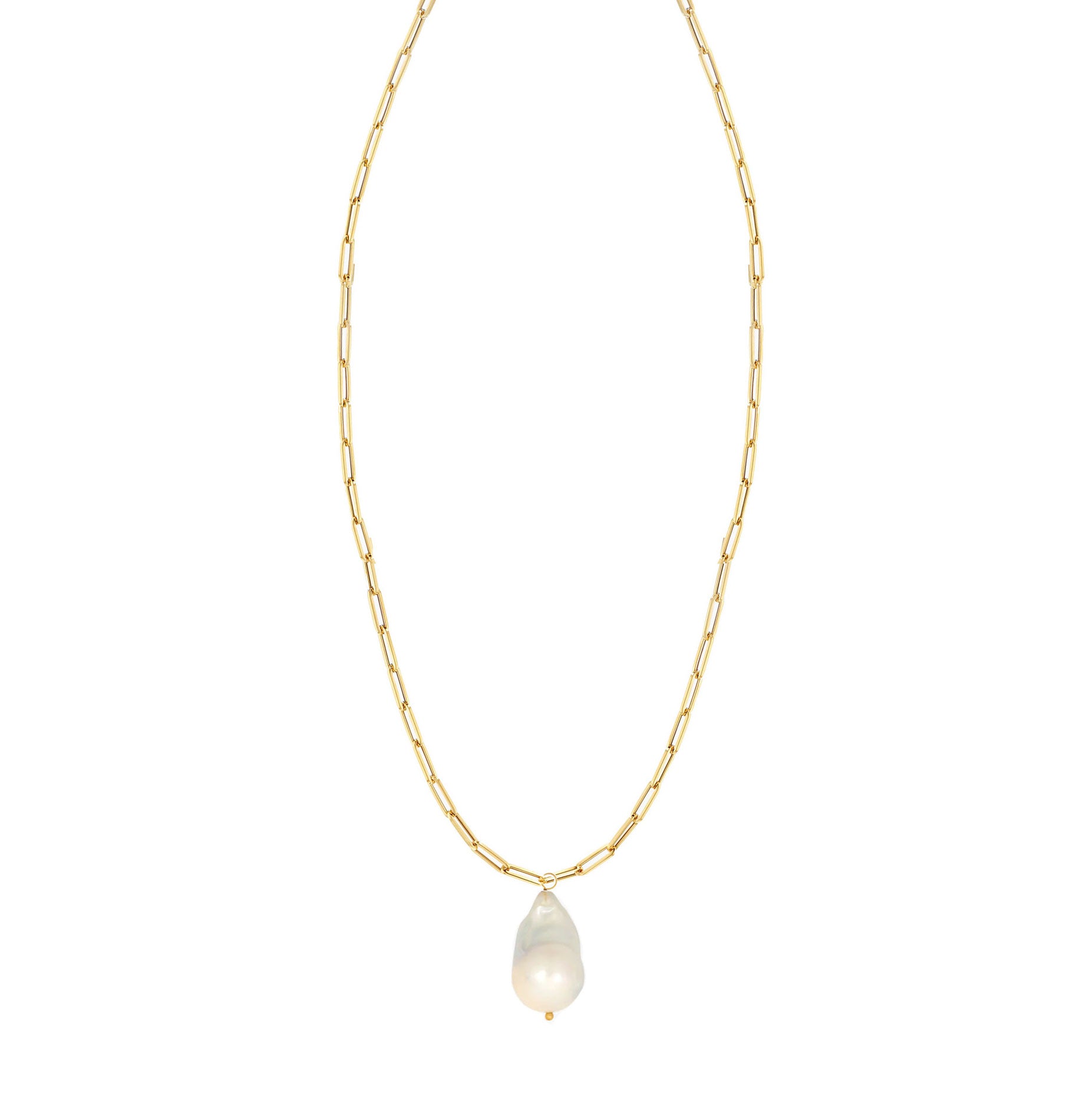 Baroque Pearl Chain Necklace